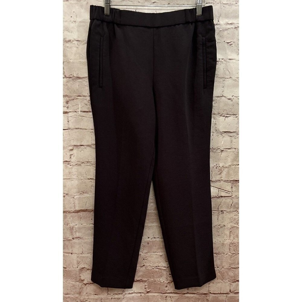 Aritzia Wilfred Crepe Darontal Pull On Pant Trousers Ankle Crop Dark Gray Size 8